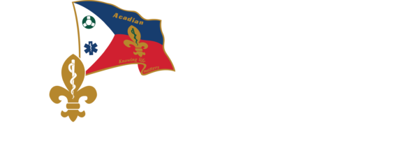 Acadian Health logo full color reversed